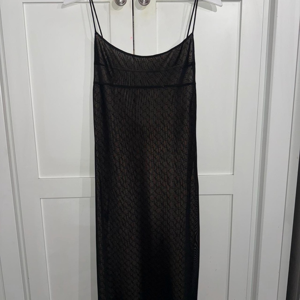 Miaou Black and White Sheer Dress